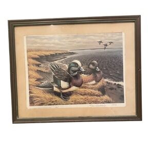 Jim Buddell Old Friends Pigeons on Murumsco‎ Creek 1983 Artist Print Framed